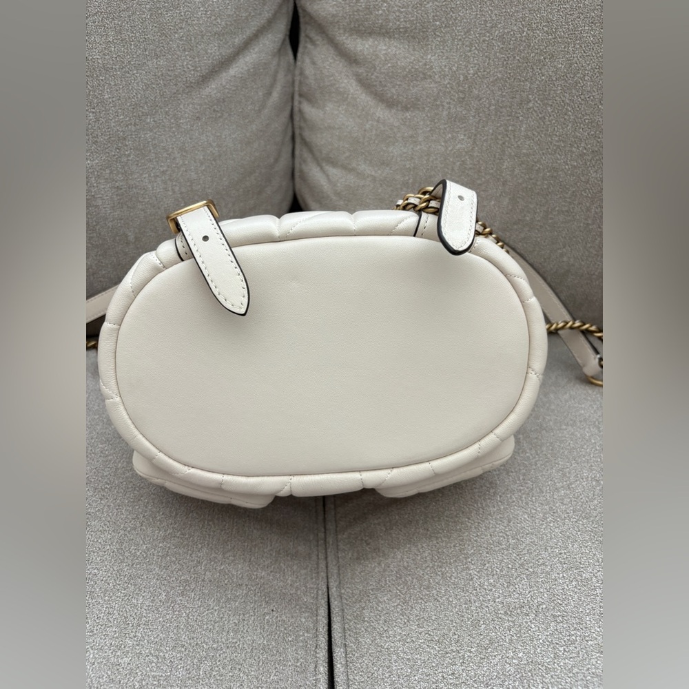 Coach Tabby Backpack With Pillow Quilting - Brass/Chalk - Picture 3 of 11